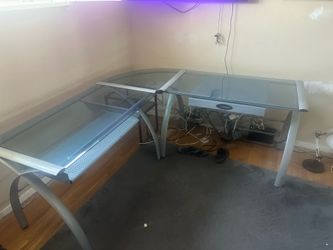 glass desk