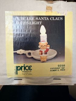 NEW Cubcake Santa Claus vintage night-light