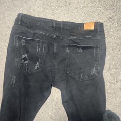 Ripped Black Denim Jeans