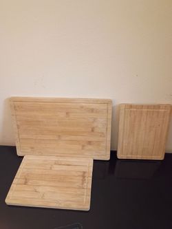 SMIRLY Bamboo Cutting Board Set(3 pcs) 15"LX10"X1"T, 11"LX8"WX1"T, 9"LX7"WX1"T
