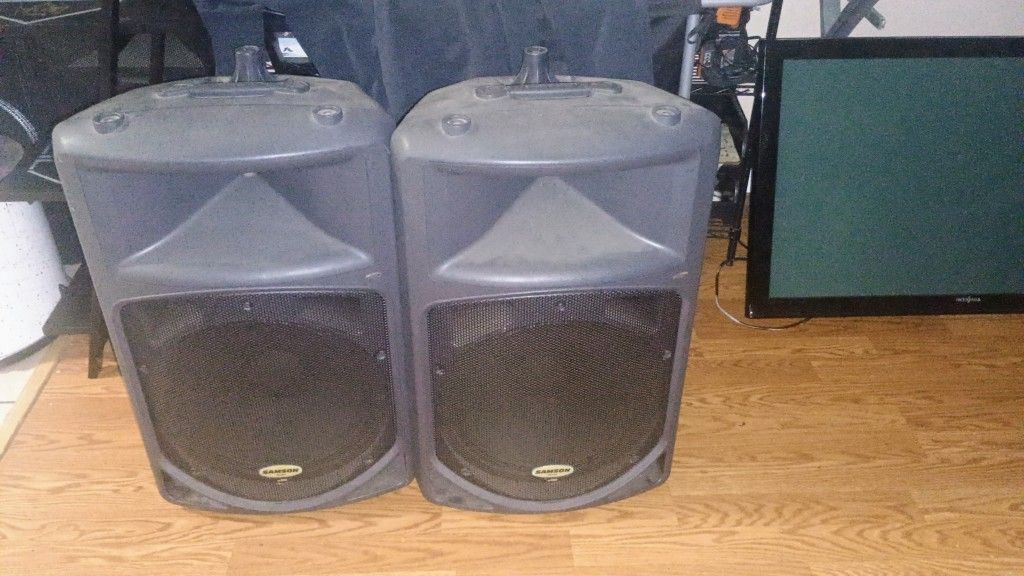 2 Sets Of Big Pa Speakers For Trade 