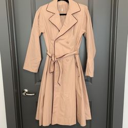 70s VINTAGE pink trench coat 