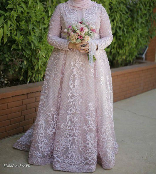 Beautiful Blush Pink Engagement Dress (Full Coverage)