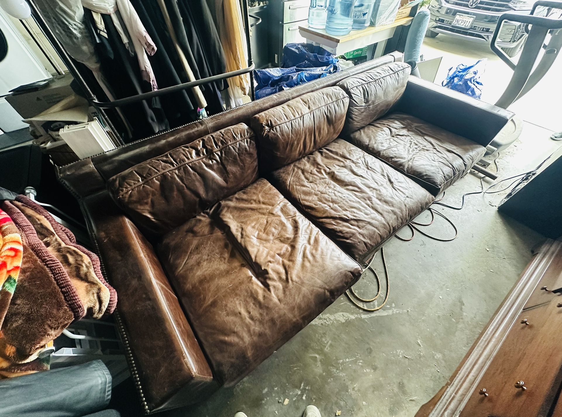 Brown Leather Quality Couch
