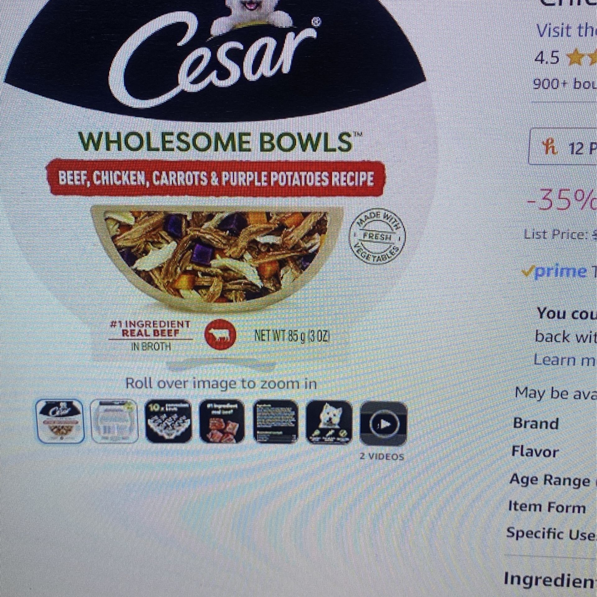 Cesar Classic Loaf in Sauce Grilled Steak & Eggs Flavor Small Breed