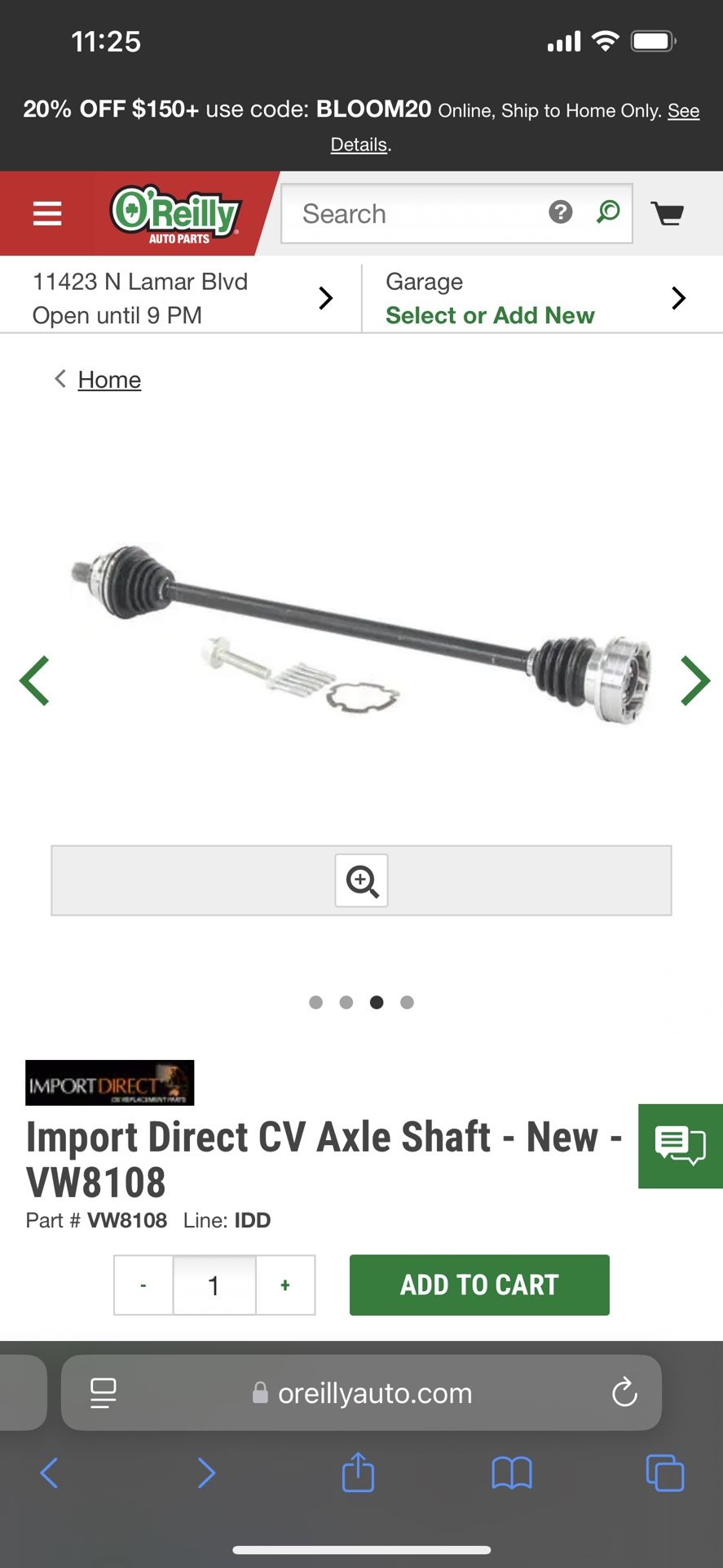 Volkswagen Cv Axle Assembly