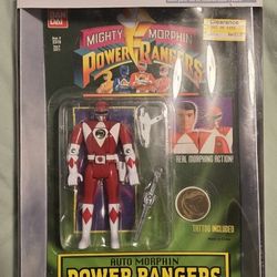BanDai 2018 Mighty Morphin Power Rangers Auto Morphin Red Ranger Figure Jason