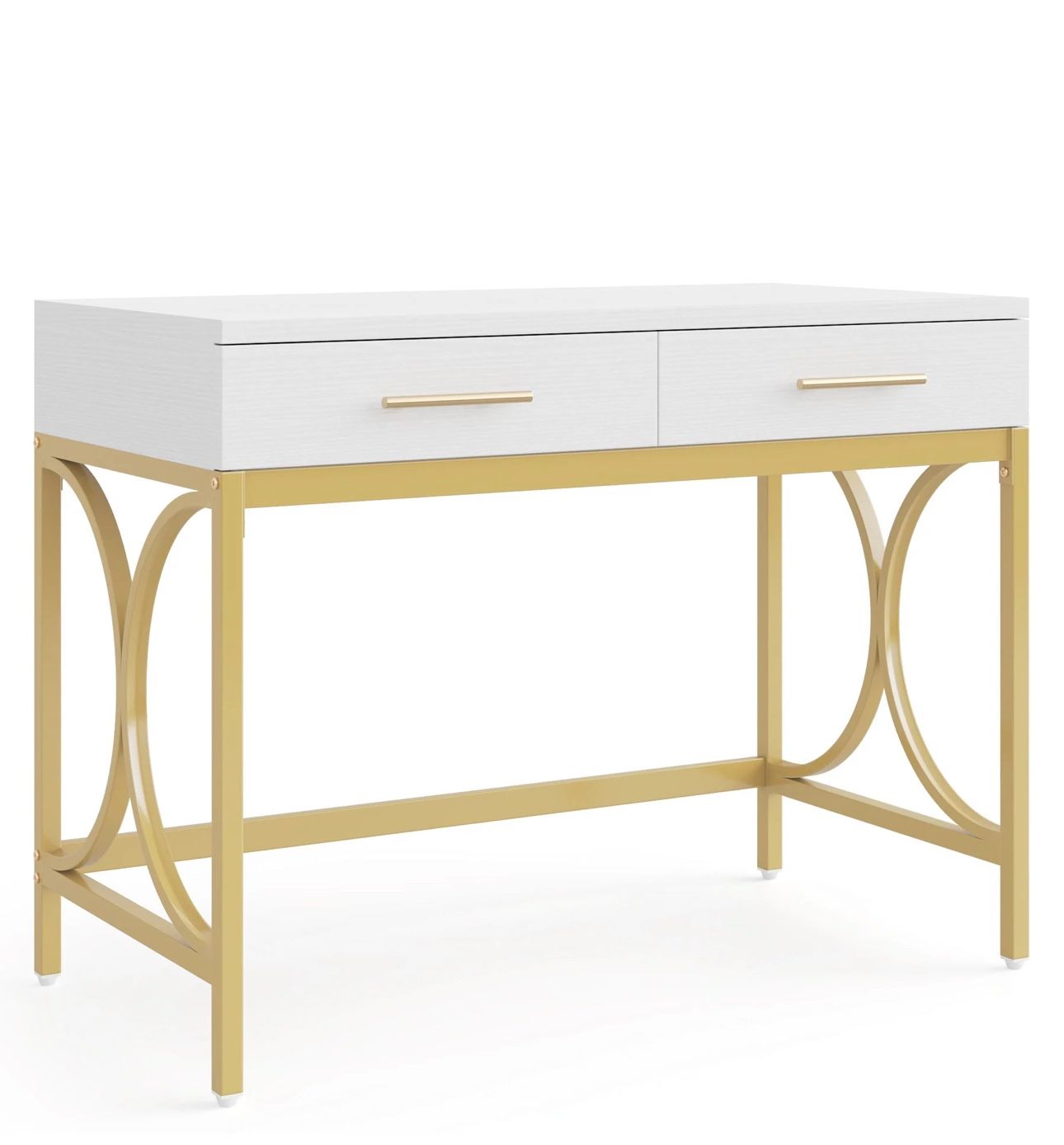 41" Computer Desk, Modern Home Office Writing Desk with 2 Drawers In Box New!