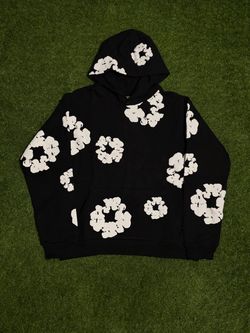 White On Black Denim Tears Hoodie