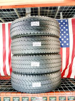 4 Used Tires LT275/70R18 FIRESTONE TRANSFORCE A/T LOAD E 10PLY 80LBS PSI 275 70 18