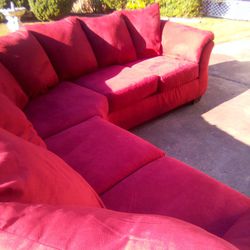 Sofa Sectional Red