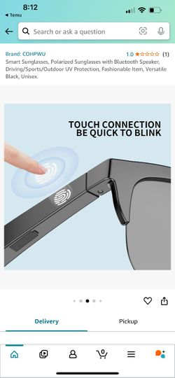 Smart Sunglasses, Polarized Sunglasses with Bluetooth Speaker, 