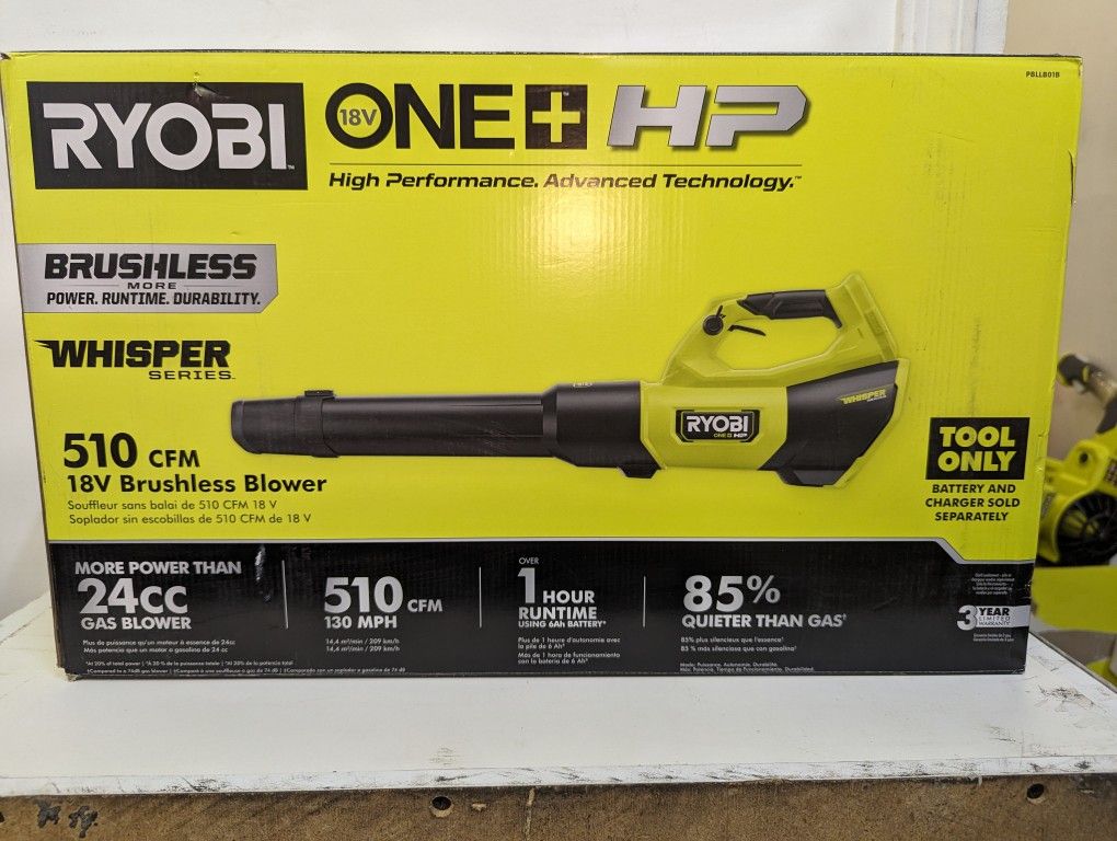 RYOBI 18V ONE+ HP Brushless Cordless 130 MPH 510 CFM Blower (Tool Only)
Like-new
