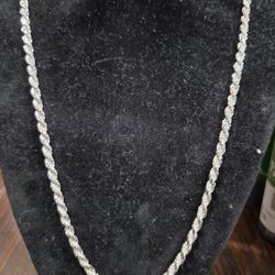 28" Sterling Silver 925 Rope