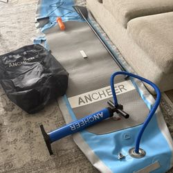 10' ANCHEER SUP inflatible stand up paddle board only used used 3 times! Best offer