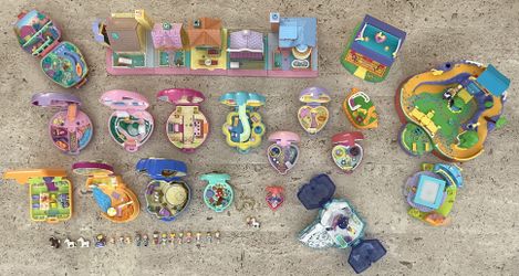 Vintage Polly Pocket Lot – 20+ Sets + COMPLETE 1992 Jeweled Forest