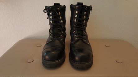 Leather Motorcycle Boots - Size 11