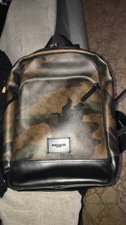 Mens Coach Camouflage Backpack