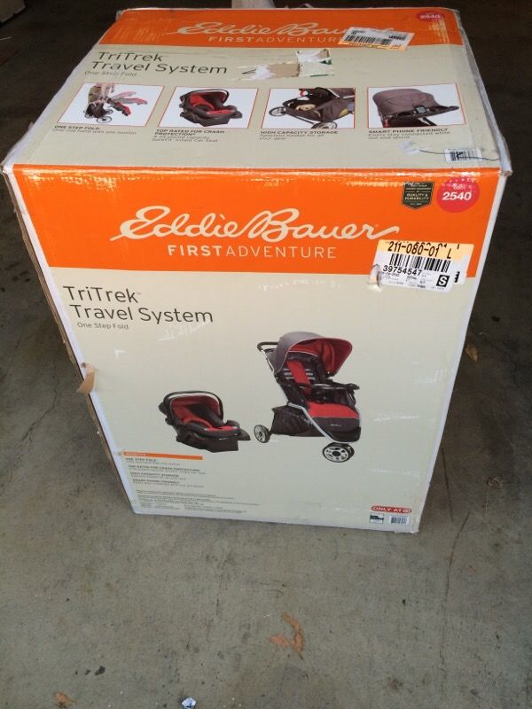 Eddie Bauer First Adventure Tri trek Travel System stroller and car seat TR238