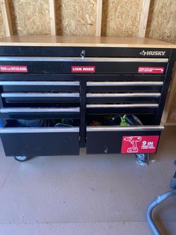 Husky 9 drawer mobile workbench