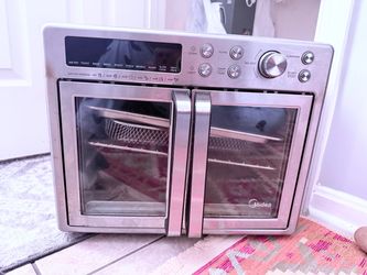 Midea Flexify Classic French Door Toaster Oven Air Fryer Combo, 26.4 QT 10-in-1 Large Capacity, 26.4 QT Countertop Oven, 25% Faster Cooking and 90% Le