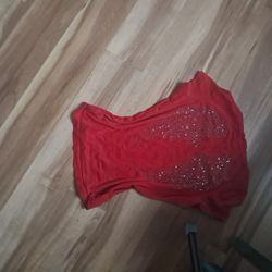 Y2k 2000's Small Red Angel Wings Shirt