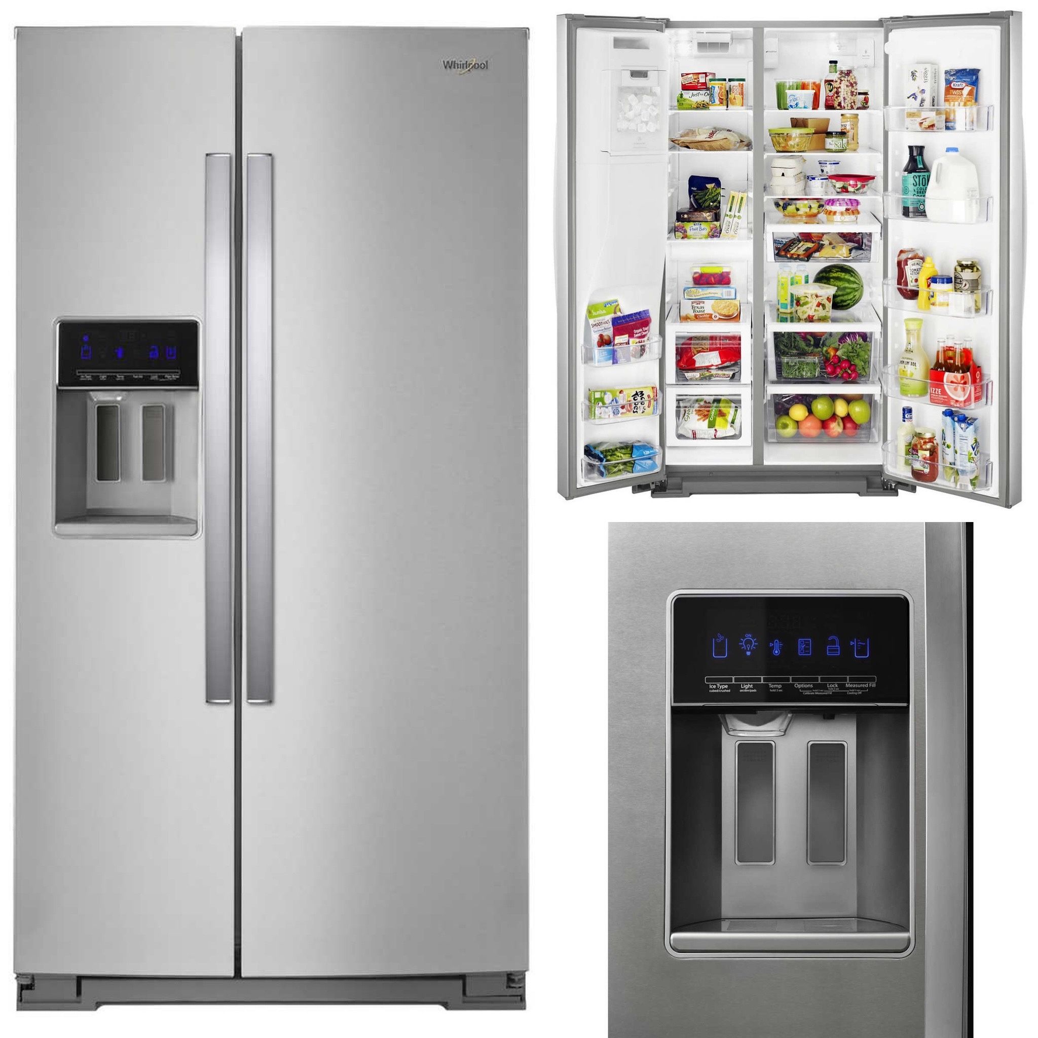 Whirlpool 28 cu. ft. SidebySide Refrigerator with Water Dispenser for