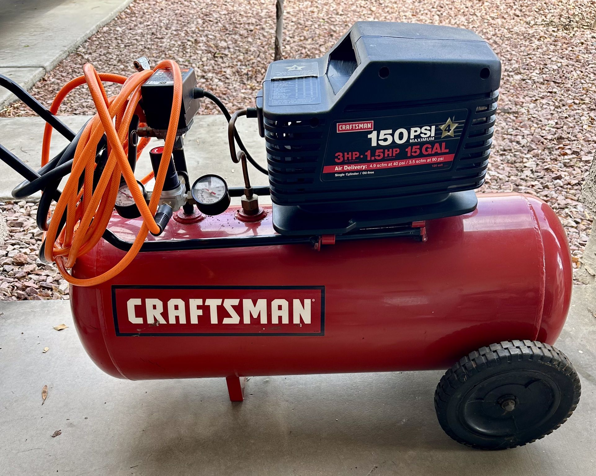 CRAFTSMAN 15 Gallon Air Compressor – Works Great