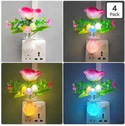 Set of 3-LED Rose Night Light-New!