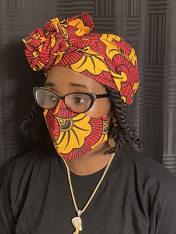 Head Wrap with matching mask set