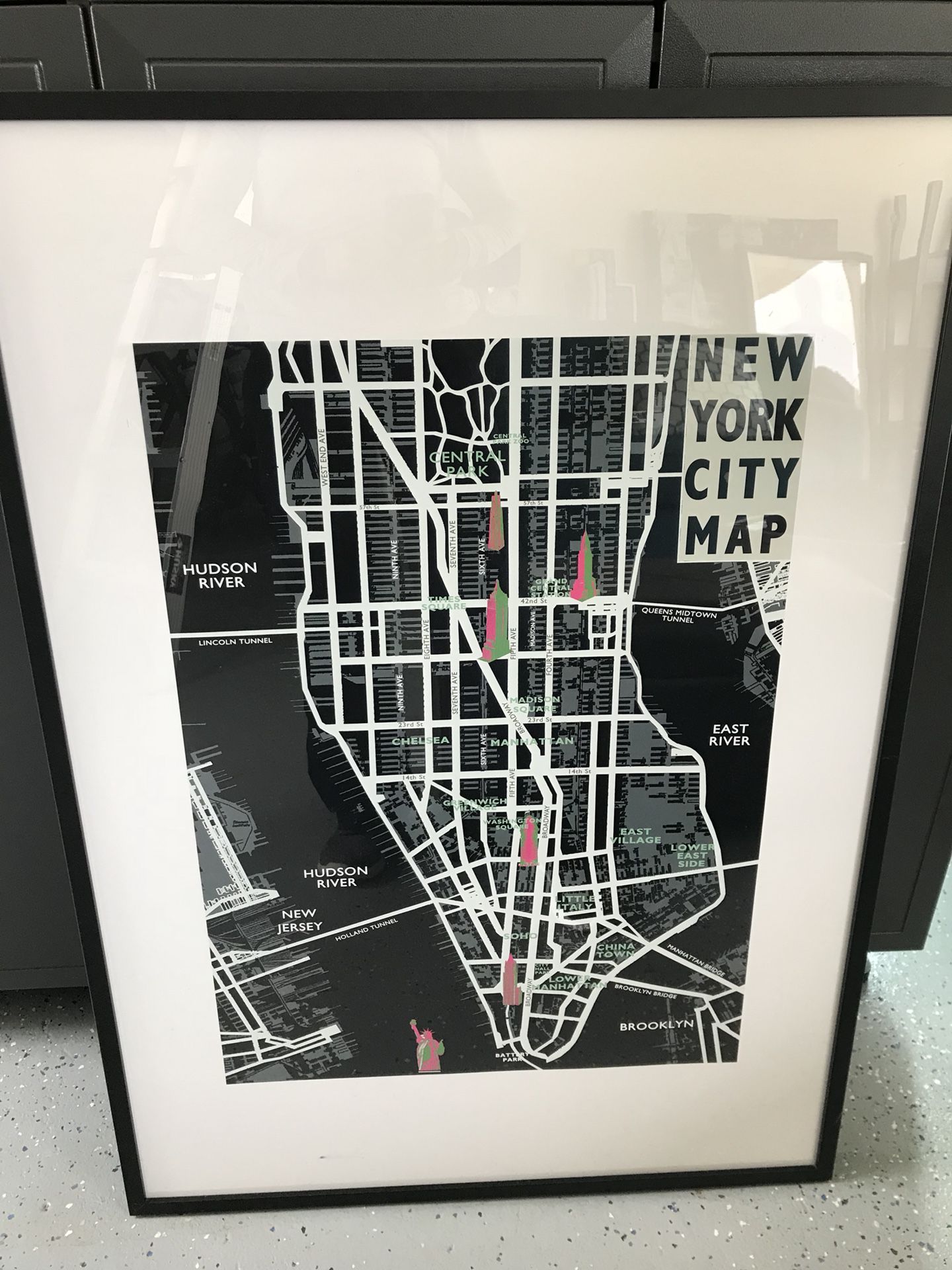 Kenmerkend Bloeien Opgewonden zijn IKEA New York Map Poster with Frame for Sale in Los Angeles, CA - OfferUp