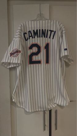 Vintage 90s San Diego Padres Ken Caminiti Russell Athletic Pinstripe jersey Size 52 Authentic