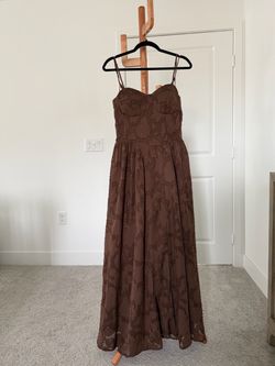 Brown Maxi Dress Floral Print