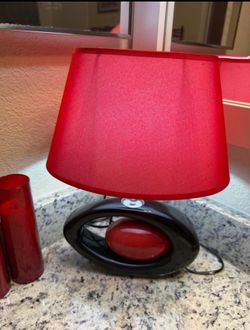 Red and black lamp