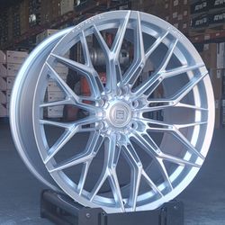 22x9.5 6x139.7 Encore 110 Hyper Silver Wheels