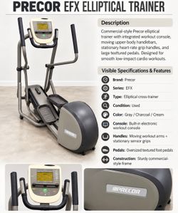 Precor EFX Elliptical Trainer Commercial-Style Cross-Trainer
