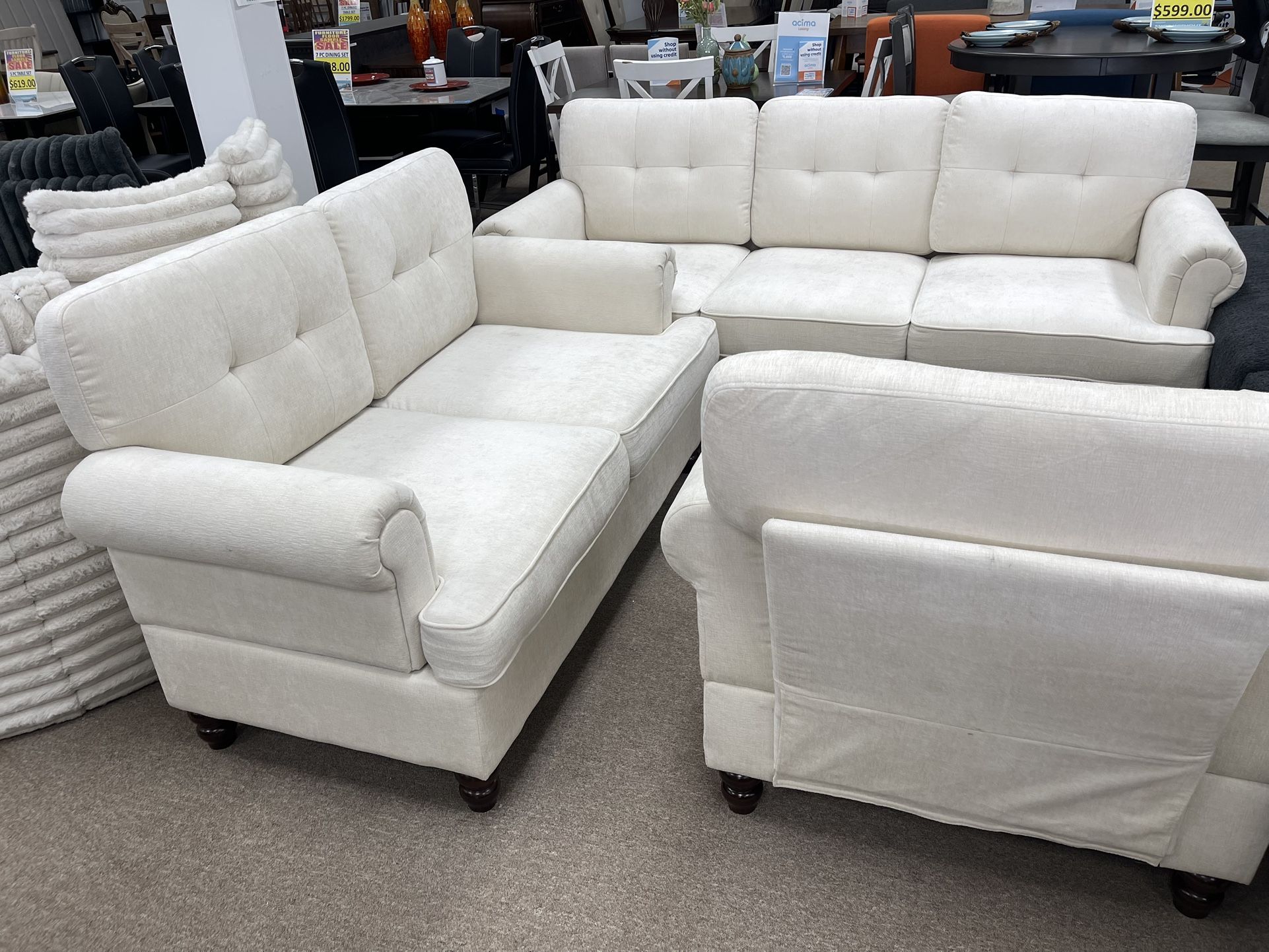 3 Pc Living Room Set (sofa/loveseat/chair)