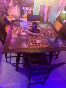 Brown bistro table
