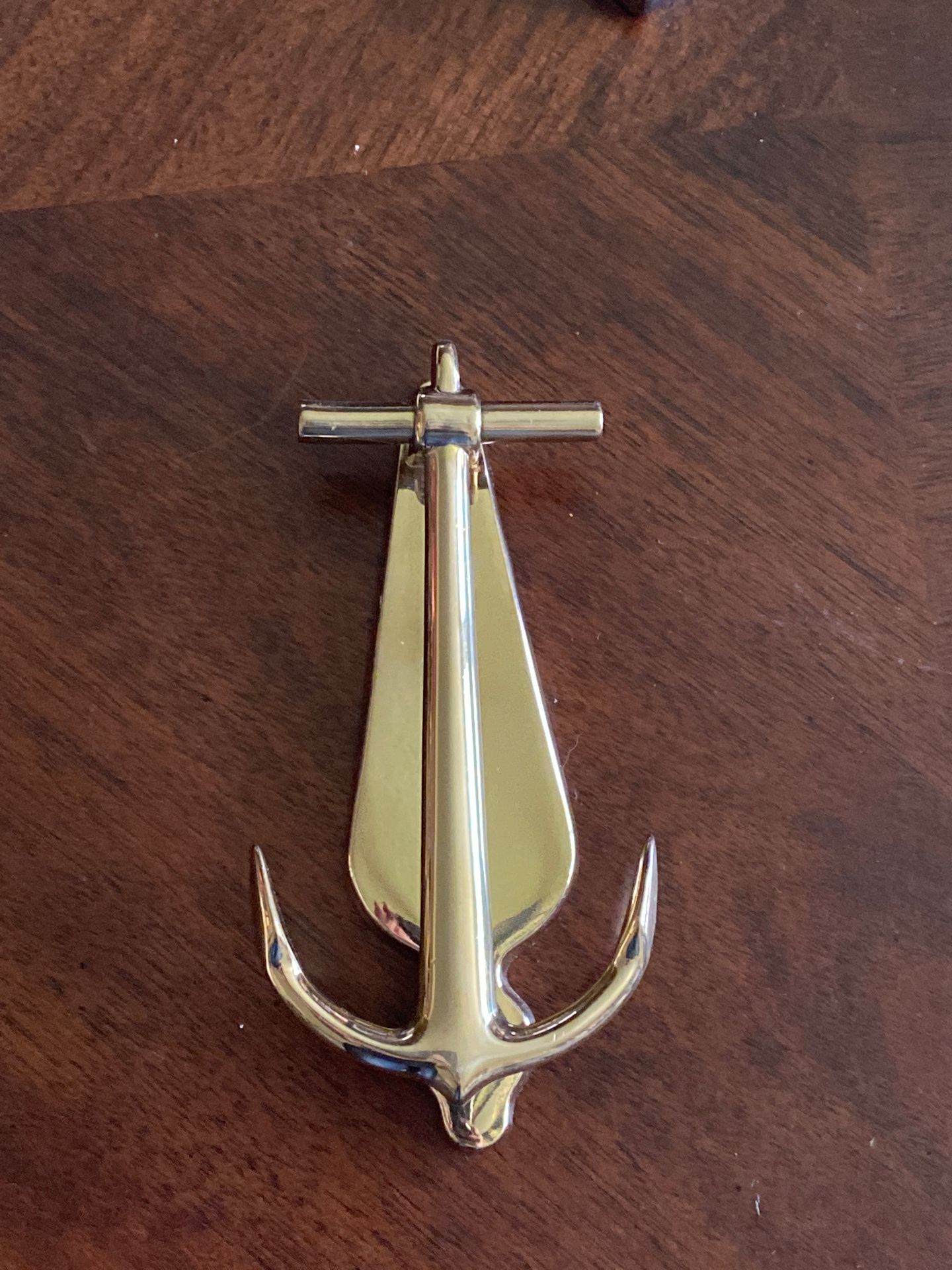 Solid polished brass door knocker