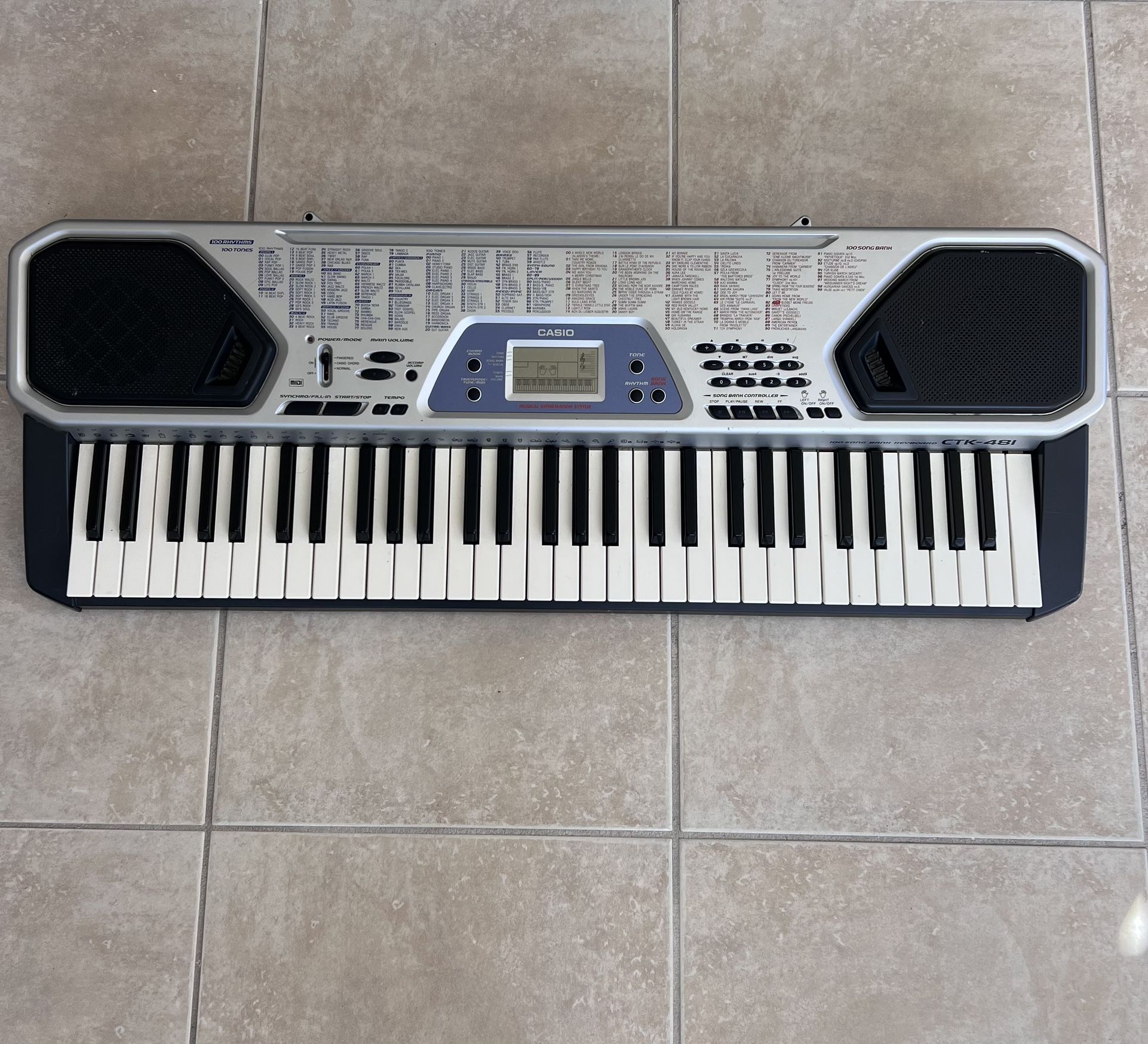 casio electric piano keyboard ctk-481