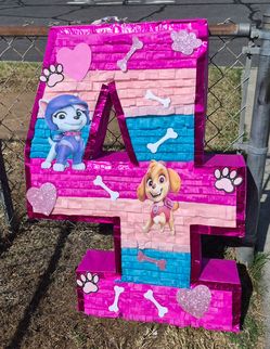 Paw patrol number pinata
