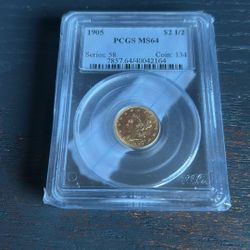 1905 $2.50 Gold Liberty Head PCGS Ms64