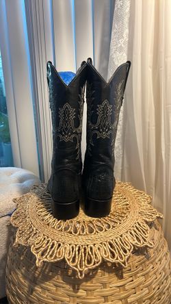 Mans cowboys caiman leather boots