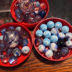 51 Marbles Including 2 Toe Breakers Collectible