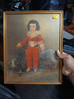vintage framed print or lithograph
