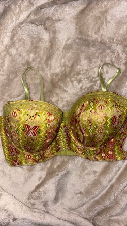 Green pushup Underwire Bra