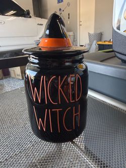 Rae Dunn Halloween witch canister