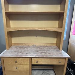 Desk With Computer Drawer 