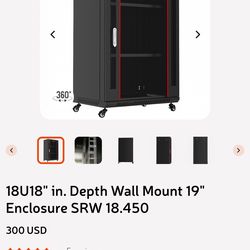 Sysracks 18U 18” Depth  Gray Server Rack.