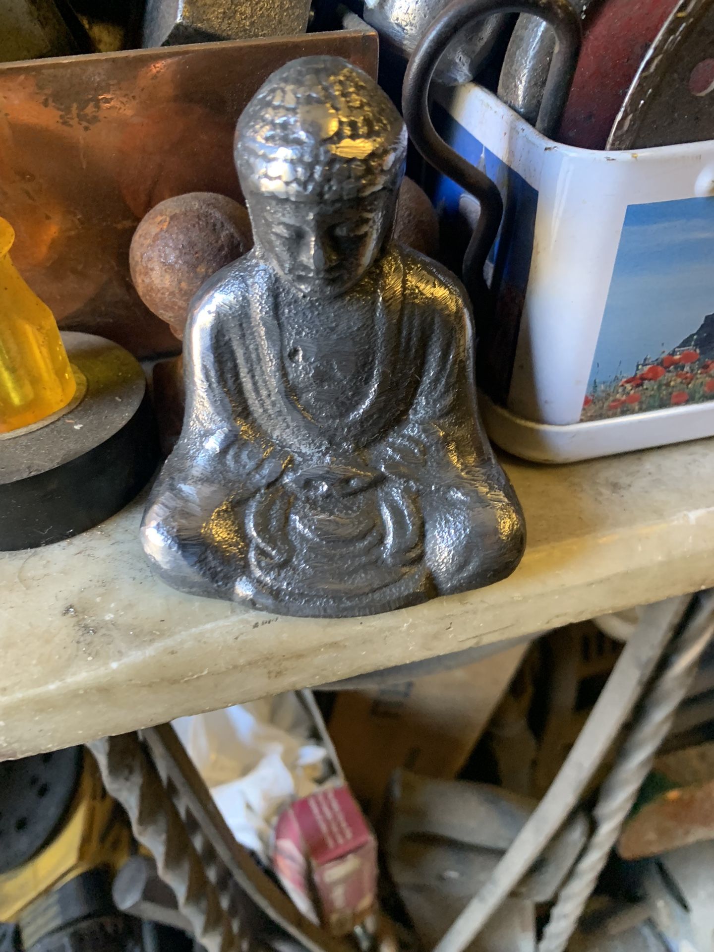 Cast iron Buddha